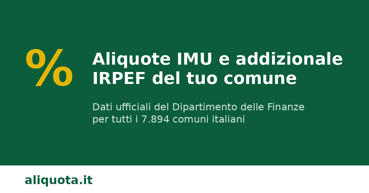 Varco Aliquote IMU Varco Sabino 2026: tabella e prospetto ufficiale | Aliquota.it